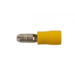 Yellow Male Bullet Terminal 5.0mm Pk 100