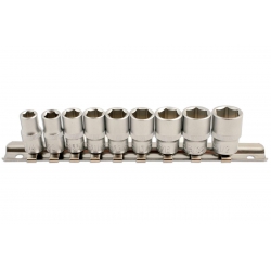 Dopsleutelset inch 1/4  9 delig lange uitvoering