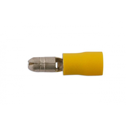 Yellow Male Bullet Terminal 5.0mm Pk 100