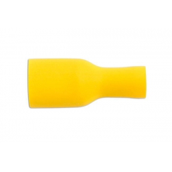 Yellow Female Push-On Terminal 9.5mm Pk 100