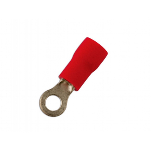 Ring Terminal 6.4mm rood 100 stuks