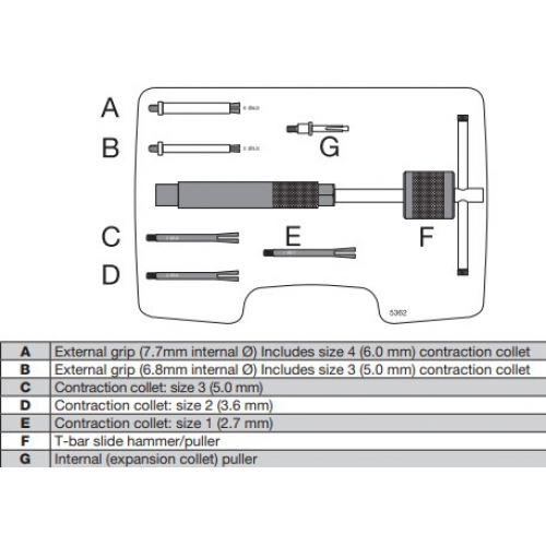 Trekadapter 2.7mm (E)  tav set Z-5362